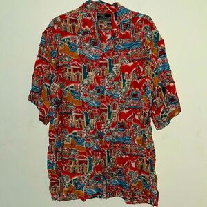 Vintage Button Down Short Sleeve Hawaiian Shirt Men’s XL
